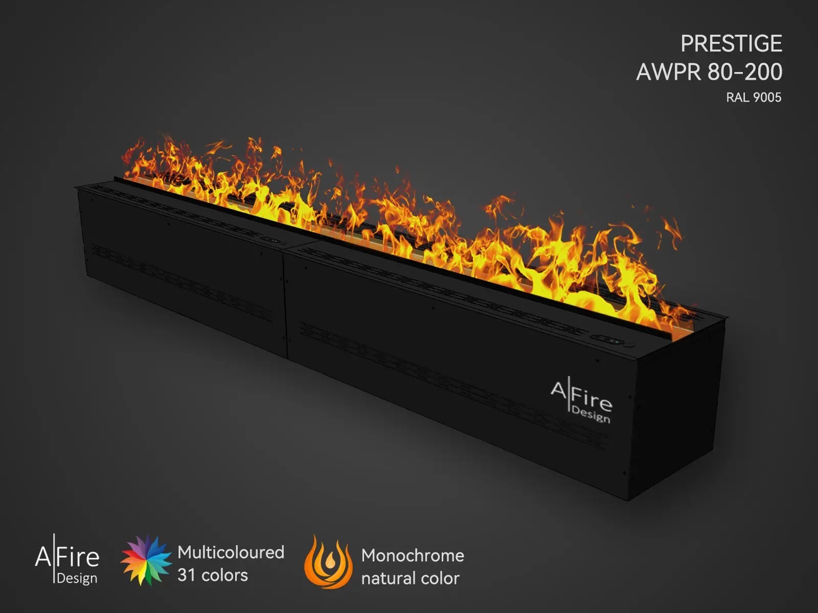 Electric fireplace PRESTIGE AWPR 80-200 Aquafire • Artflame.com