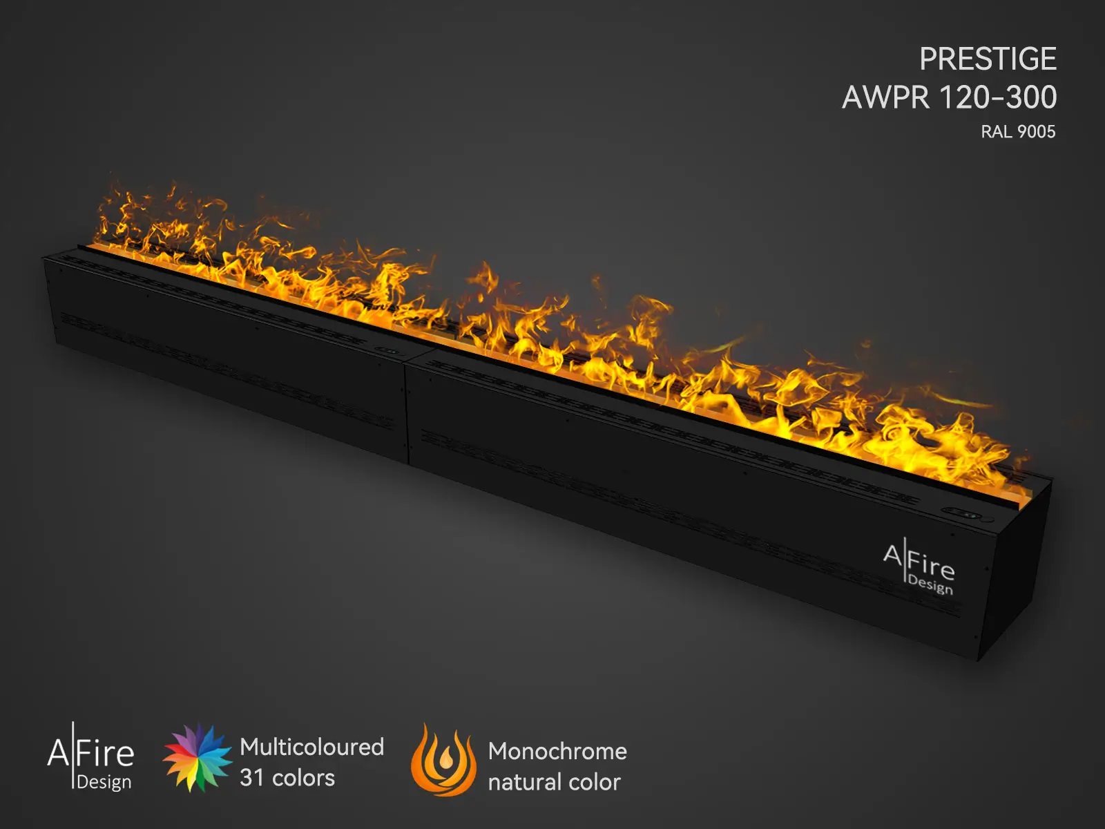 Electric fireplace PRESTIGE AWPR 120-300 Aquafire • Artflame.com